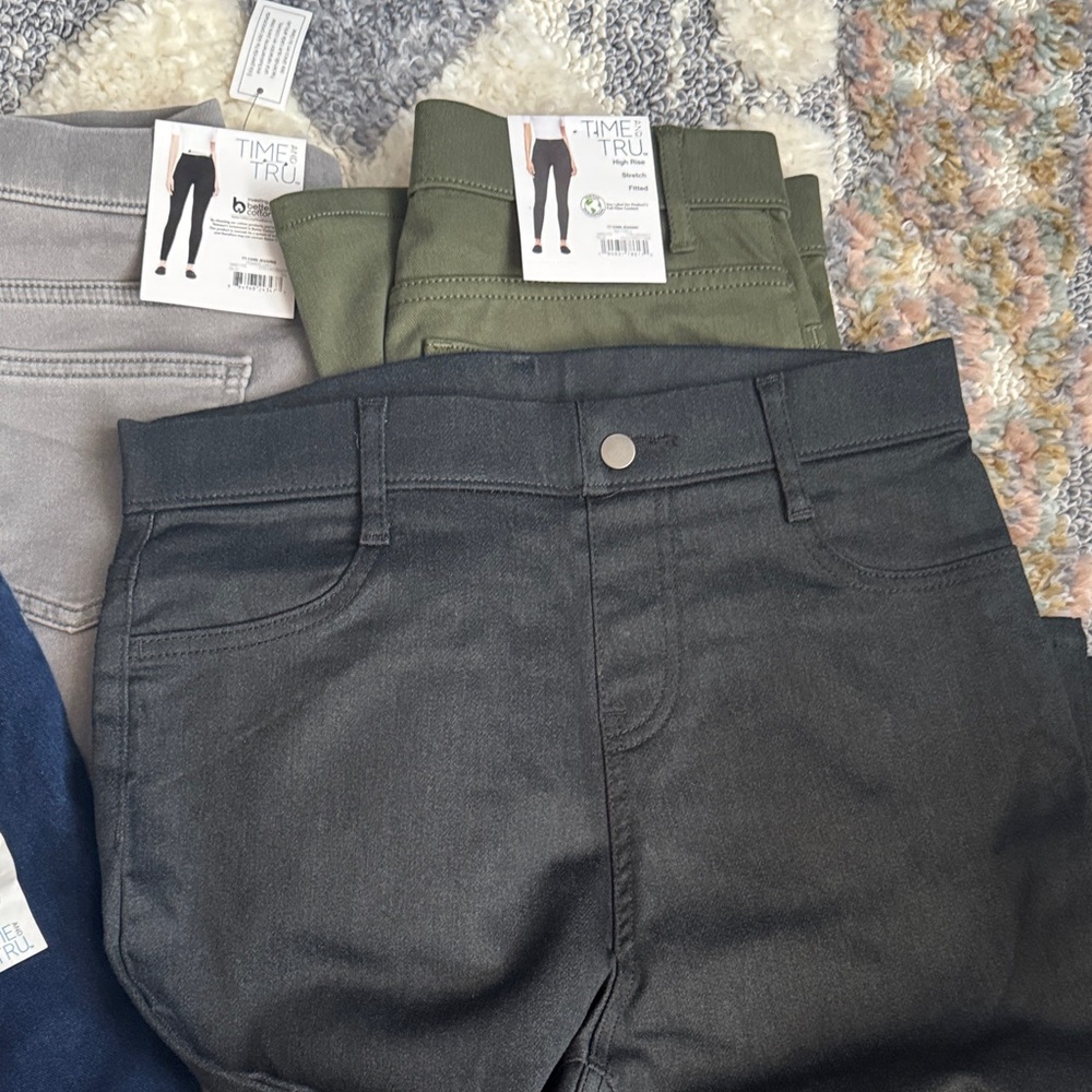 Time & Tru High Rise Skinny Jeggings Bunndle- 5 Pair of Jeggings - Picture 11 of 11